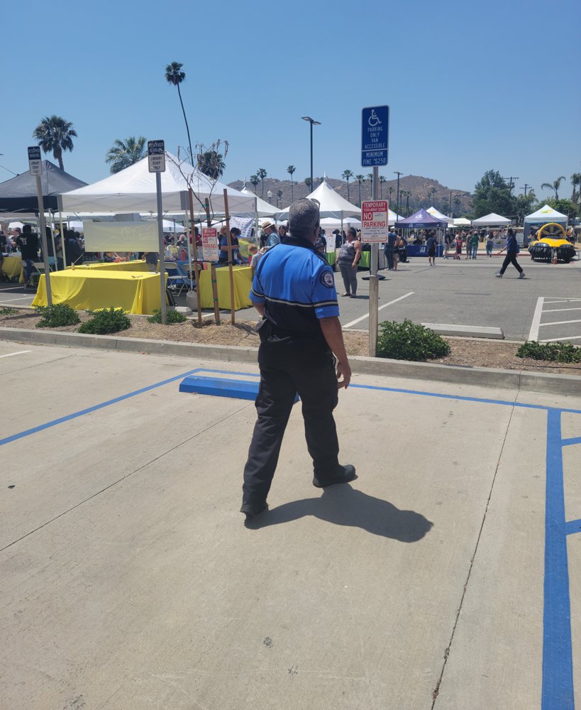 Multi Housing District Patrol security officer standing post on site